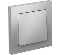 1-клавишный выключатель Systeme Electric AtlasDesign Алюминий сх.1, 10АХ, в сборе SE ATN000312
