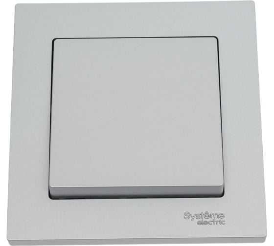 1-клавишный выключатель Systeme Electric AtlasDesign Алюминий сх.1, 10АХ, в сборе SE ATN000312
