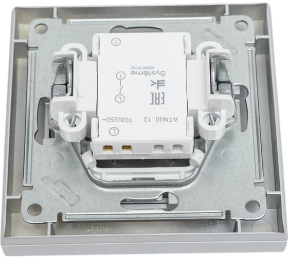 1-клавишный выключатель Systeme Electric AtlasDesign Алюминий сх.1, 10АХ, в сборе SE ATN000312