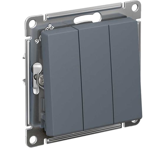 3-клавишный выключатель Systeme Electric AtlasDesign Грифель сх.1+1+1, 10АХ, механизм SE ATN000731 1