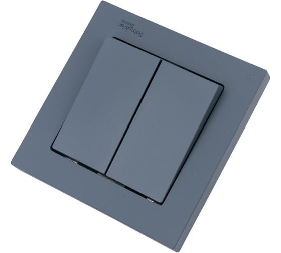 2-клавишный выключатель Systeme Electric AtlasDesign Грифель сх.5, 10АХ, в сборе SE ATN000752 1