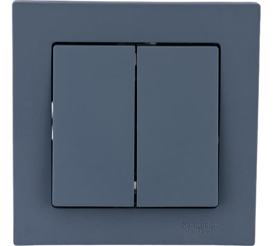 2-клавишный выключатель Systeme Electric AtlasDesign Грифель сх.5, 10АХ, в сборе SE ATN000752 1