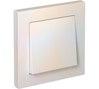 1-клавишный выключатель Systeme Electric AtlasDesign Жемчуг сх.1, 10АХ, в сборе SE ATN000412