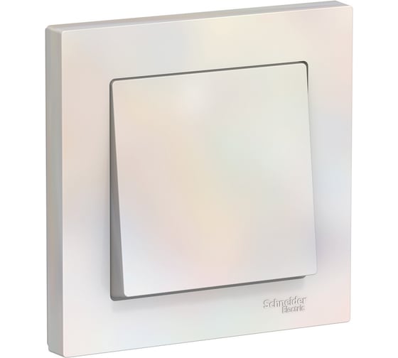 1-клавишный выключатель Systeme Electric AtlasDesign Жемчуг сх.1, 10АХ, в сборе SE ATN000412