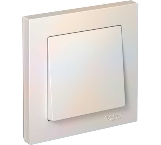 1-клавишный выключатель Systeme Electric AtlasDesign Жемчуг сх.1, 10АХ, в сборе SE ATN000412 1