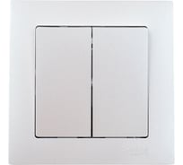 2-клавишный выключатель Systeme Electric AtlasDesign Жемчуг сх.5, 10АХ, в сборе SE ATN000452