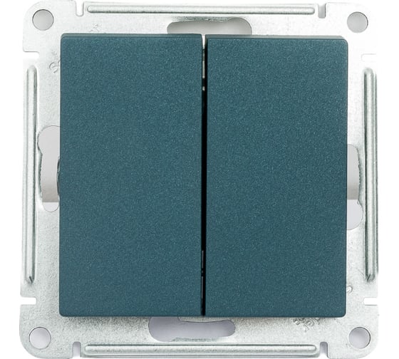 2-клавишный выключатель Systeme Electric AtlasDesign Изумруд сх.5, 10АХ, механизм SE ATN000851