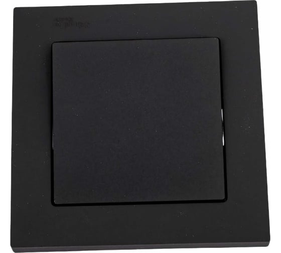 1-клавишный выключатель Systeme Electric AtlasDesign Карбон сх.1, 10АХ, в сборе SE ATN001012