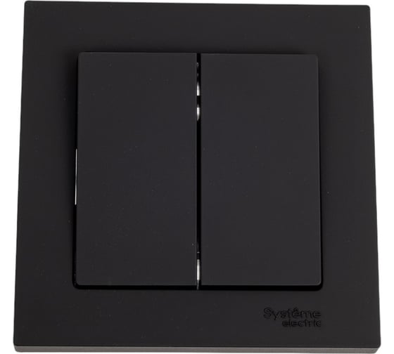 2-клавишный выключатель Systeme Electric AtlasDesign Карбон сх.5, 10АХ, в сборе SE ATN001052 1