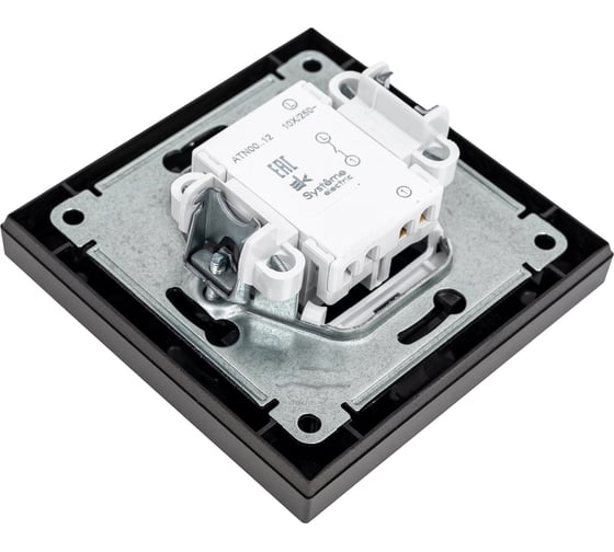 1-клавишный выключатель Systeme Electric AtlasDesign Мокко сх.1, 10АХ, в сборе SE ATN000612