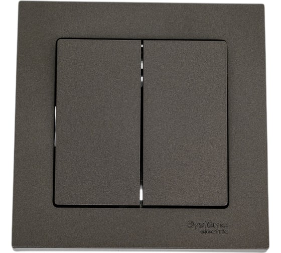 2-клавишный выключатель Systeme Electric AtlasDesign Мокко сх.5, 10АХ, в сборе SE ATN000652 1