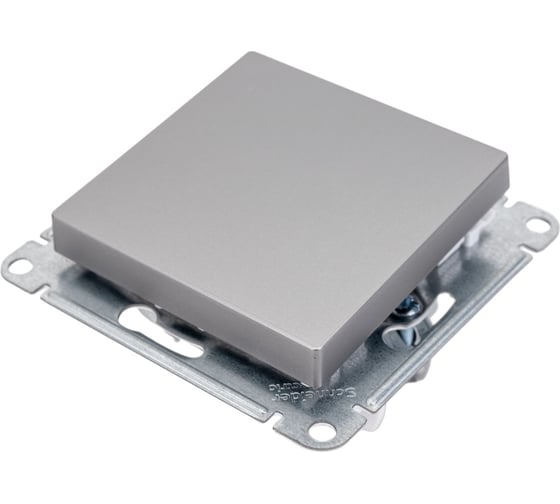 1-клавишный выключатель Systeme Electric AtlasDesign Сталь сх.1, 10АХ, механизм SE ATN000911