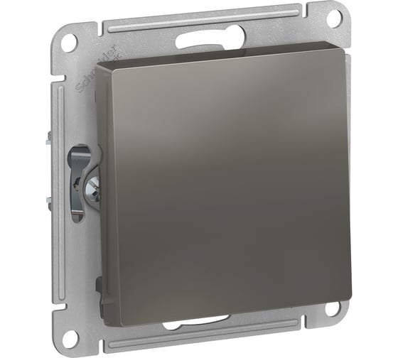 1-клавишный выключатель Systeme Electric AtlasDesign Сталь сх.1, 10АХ, механизм SE ATN000911