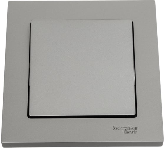 1-клавишный выключатель Systeme Electric AtlasDesign Сталь сх.1, 10АХ, в сборе SE ATN000912