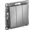 3-клавишный выключатель Systeme Electric AtlasDesign Сталь сх.1+1+1, 10АХ, механизм SE ATN000931 1