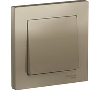 1-клавишный выключатель Systeme Electric AtlasDesign Шампань сх.1, 10АХ, в сборе SE ATN000512