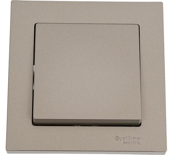 1-клавишный выключатель Systeme Electric AtlasDesign Шампань сх.1, 10АХ, в сборе SE ATN000512
