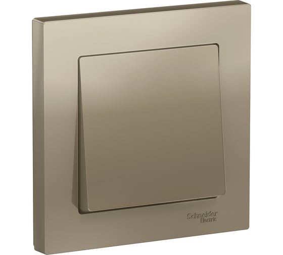 1-клавишный выключатель Systeme Electric AtlasDesign Шампань сх.1, 10АХ, в сборе SE ATN000512