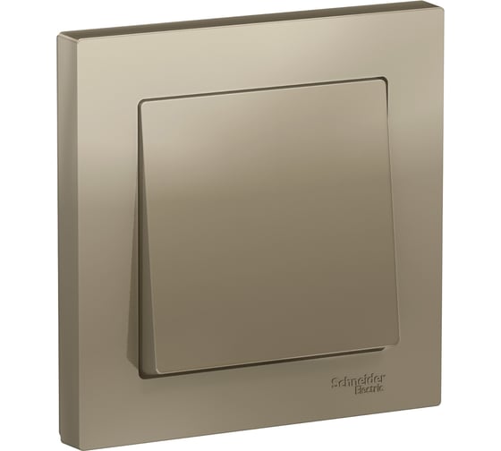 1-клавишный выключатель Systeme Electric AtlasDesign Шампань сх.1, 10АХ, в сборе SE ATN000512