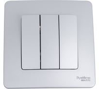 3-клавишный выключатель Systeme Electric Blanca внутренний, Алюминий, 10А, 250B SE BLNVS100503