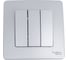 3-клавишный выключатель Systeme Electric Blanca внутренний, Алюминий, 10А, 250B SE BLNVS100503 1