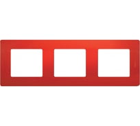 Рамка Legrand 3 поста Etika красный 672533