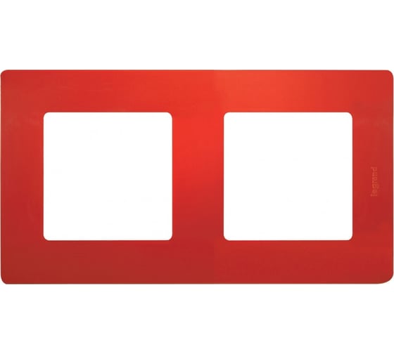Рамка Legrand 2 поста Etika красный 672532 1