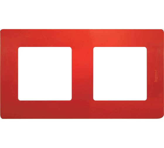 Рамка Legrand 2 поста Etika красный 672532