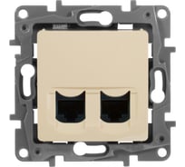 Розетка Legrand компьютерная двойная RJ45 категория 5e UTP Legrand Etika слоновая кость 672355