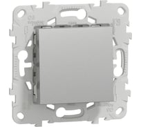 1-клавишный выключатель Systeme Electric Unica New Алюминий, кнопочный, сх. 1, 10A NU520630
