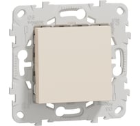 1-клавишный выключатель Systeme Electric Unica New Бежевый, кнопочный, сх. 1, 10 A NU520644