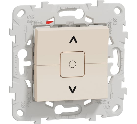2-клавишный выключатель Systeme Electric Unica New Бежевый для жалюзи, сх. 4 NU520844 1