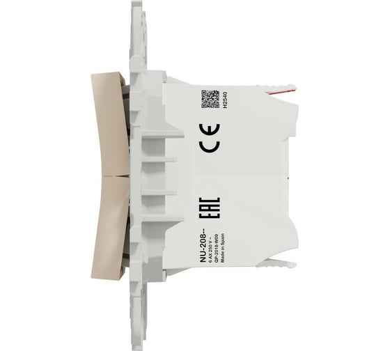 2-клавишный выключатель Systeme Electric Unica New Бежевый для жалюзи, сх. 4 NU520844