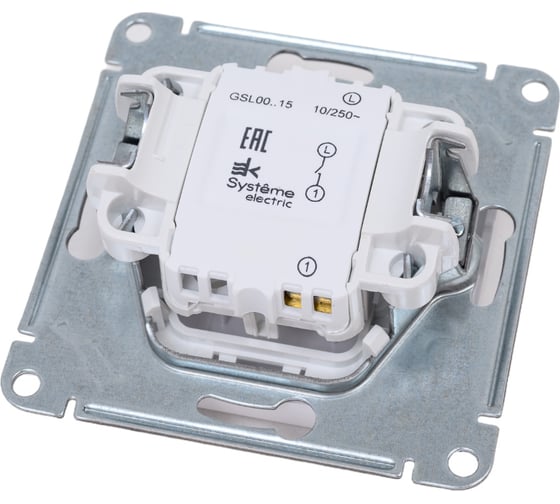 Нажимная кнопка Systeme Electric Glossa Белый, сх.1, 10АХ SE GSL000115