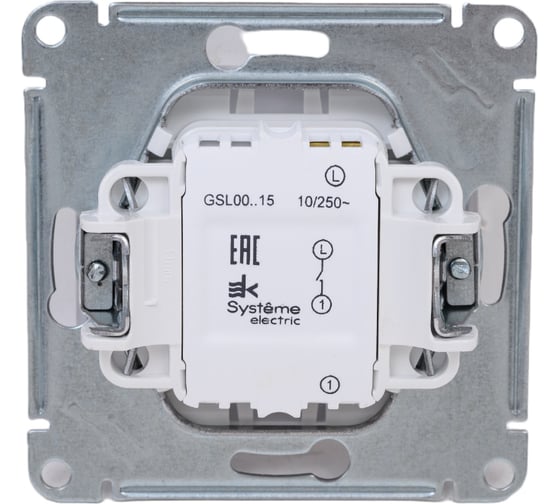 Нажимная кнопка Systeme Electric Glossa Белый, сх.1, 10АХ SE GSL000115