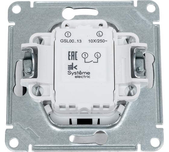 1-клавишный выключатель Systeme Electric Glossa Графит с подсветкой, сх.1а, 10AX SE GSL001313