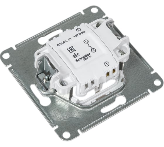 1-клавишный выключатель Systeme Electric Glossa Молочный, сх.1, 10AX GSL000911