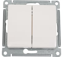 2-клавишный выключатель Systeme Electric Glossa Молочный, сх.5, 10AX GSL000951