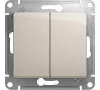 2-клавишный выключатель Systeme Electric Glossa Молочный, сх.5, 10AX GSL000951