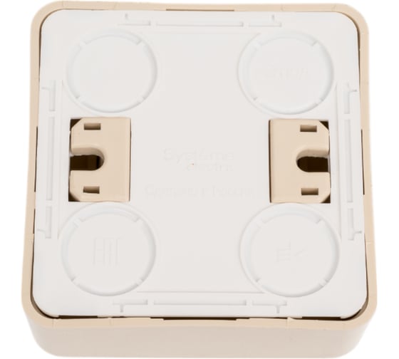 1-клавишный выключатель Systeme Electric Этюд наружный, Крем, кнопочный, SE KA10-001K