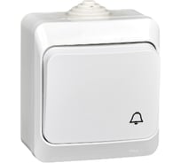 Нажимная кнопка Systeme Electric Этюд, наружная, Белый сх.1 IP44 SE KA10-041B