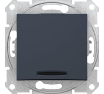 1-клавишный выключатель Systeme Electric Sedna Графит с подсветкой 10A, 250В сх.1а SE SDN1400170