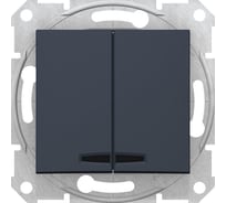 2-клавишный выключатель Systeme Electric Sedna Графит с подсветкой 10A, 250В cx.5а SE SDN0300370