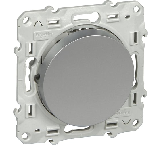 1-клавишный выключатель Systeme Electric Odace Алюминий SE S53R201 1