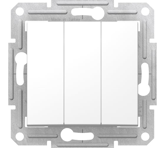 3-клавишный выключатель Systeme Electric Sedna 10ax, 230в, белый SE SDN0300621