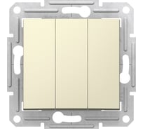 3-клавишный выключатель Systeme Electric Sedna 10ax, 230в, бежевый SE SDN0300647