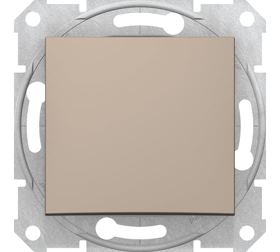 1-клавишный выключатель Systeme Electric Sedna Титан 10А сх.1 SE SDN0100168