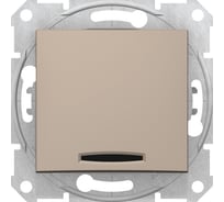 1-клавишный выключатель Systeme Electric Sedna Титан с подсветкой 10А сх.1 SE SDN1400168