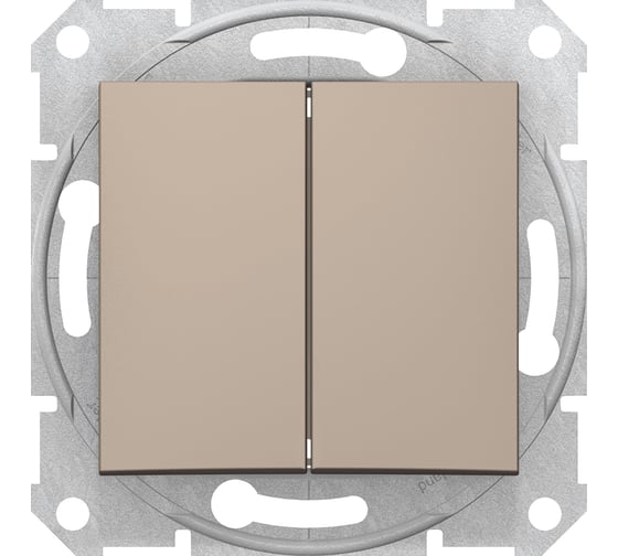 2-клавишный выключатель Systeme Electric Sedna Титан 10А сх.5 SE SDN0300168