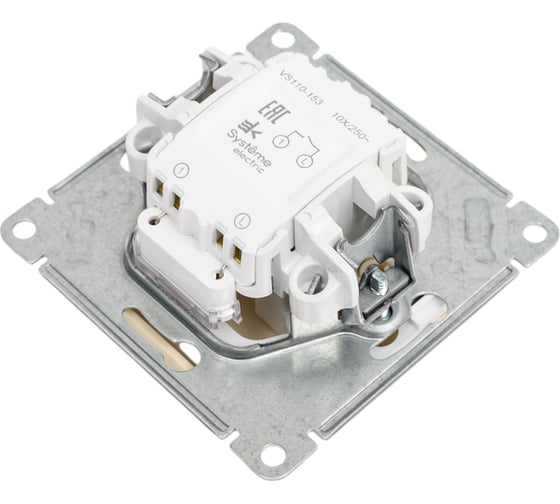 1-клавишный выключатель Systeme Electric Wessen 59 Бежевый с подсветкой 10АХ SE VS110-153-2-86